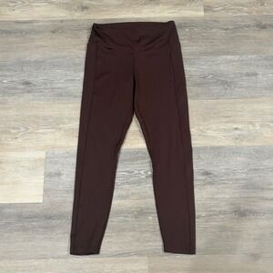 PINK Victorias Secret Active High‎ Waisted Leggings Burgundy Brown Womens Medium